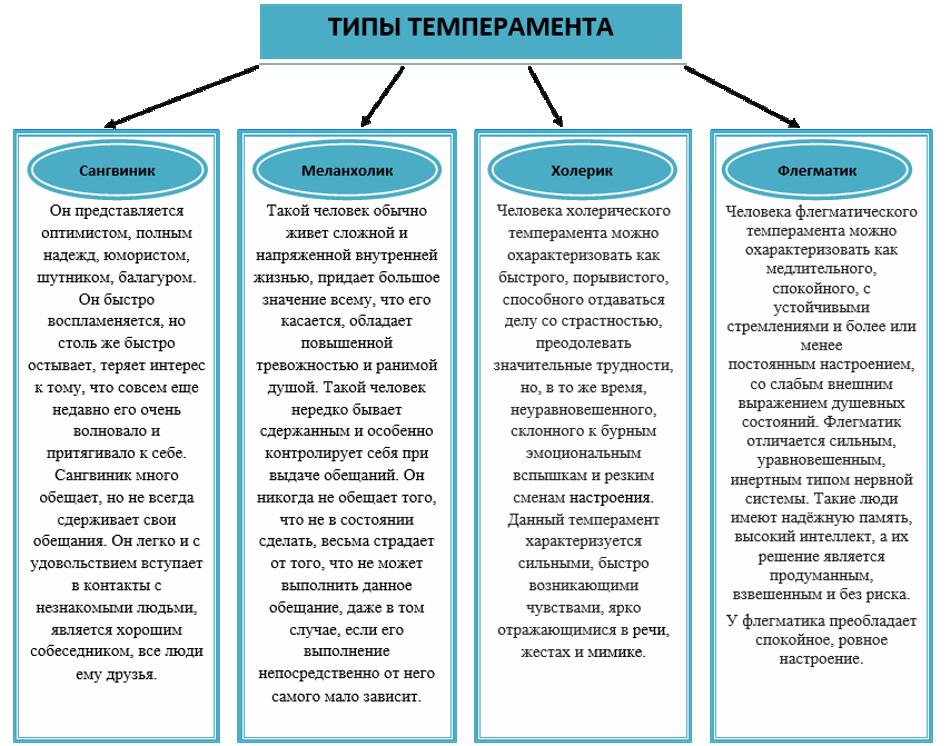 Свойства темперамента